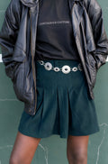Emerald Pleated Wrap Skirt
