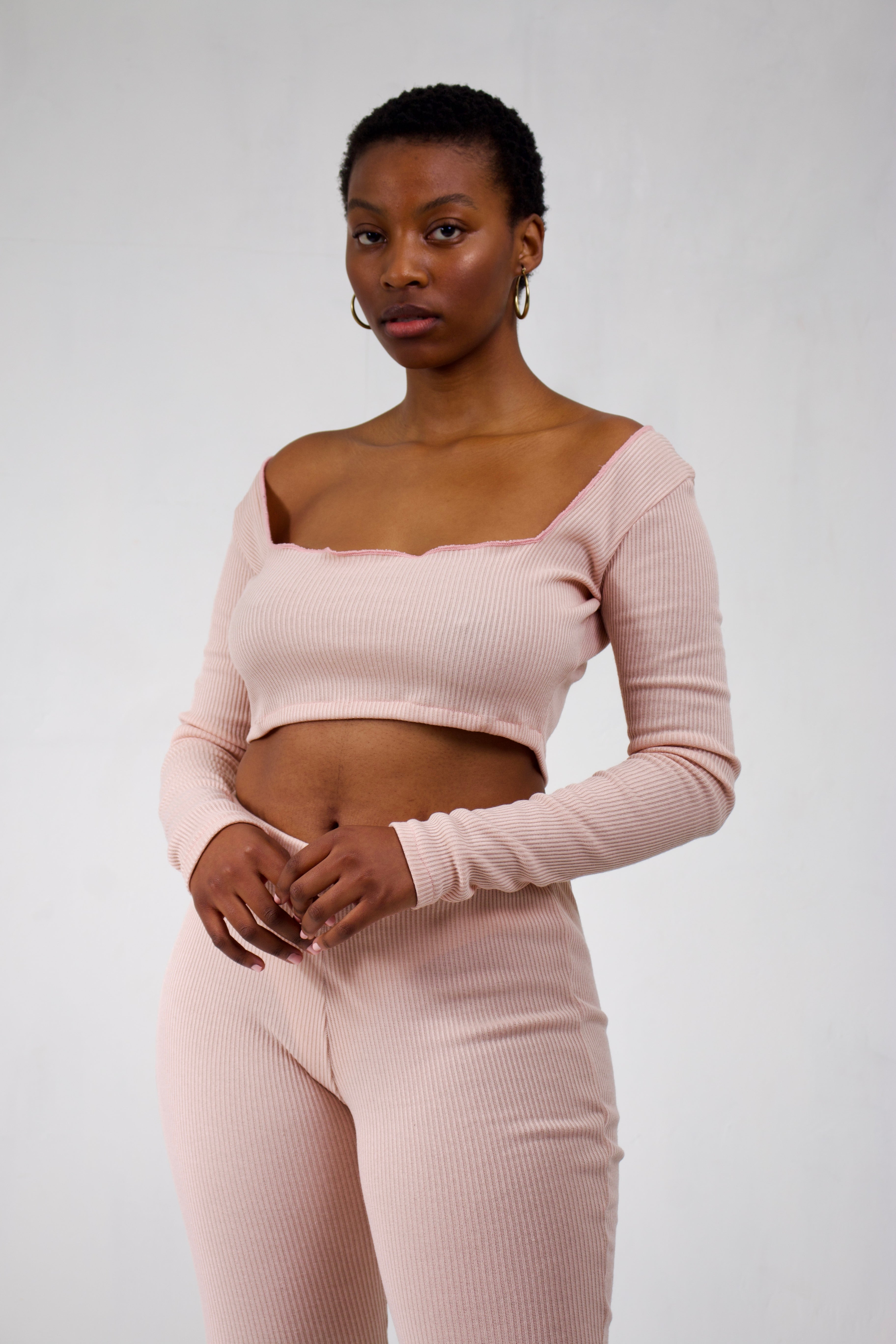 Blush Ribbed Lounge Set